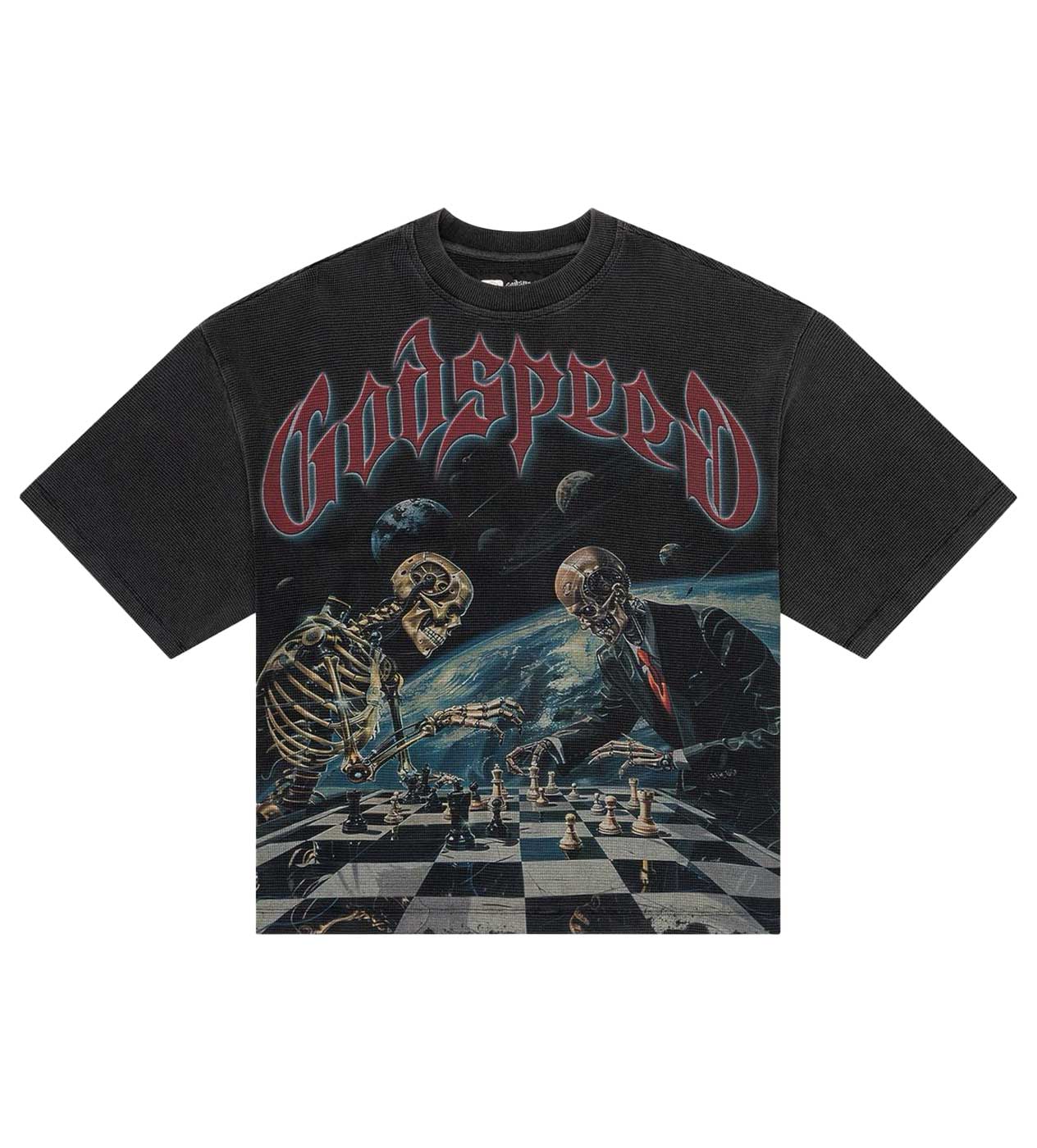 Godspeed Checkmate Thermal Tee Washed Grey