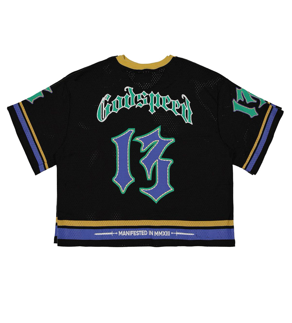 Godspeed First Down Jersey Black/Yellow/Blue