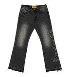 Godspeed OG Logo Flared Denim Stitched Grey Wash