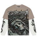 Godspeed Sunken Liberty 2 Layered Tee Stone Grey
