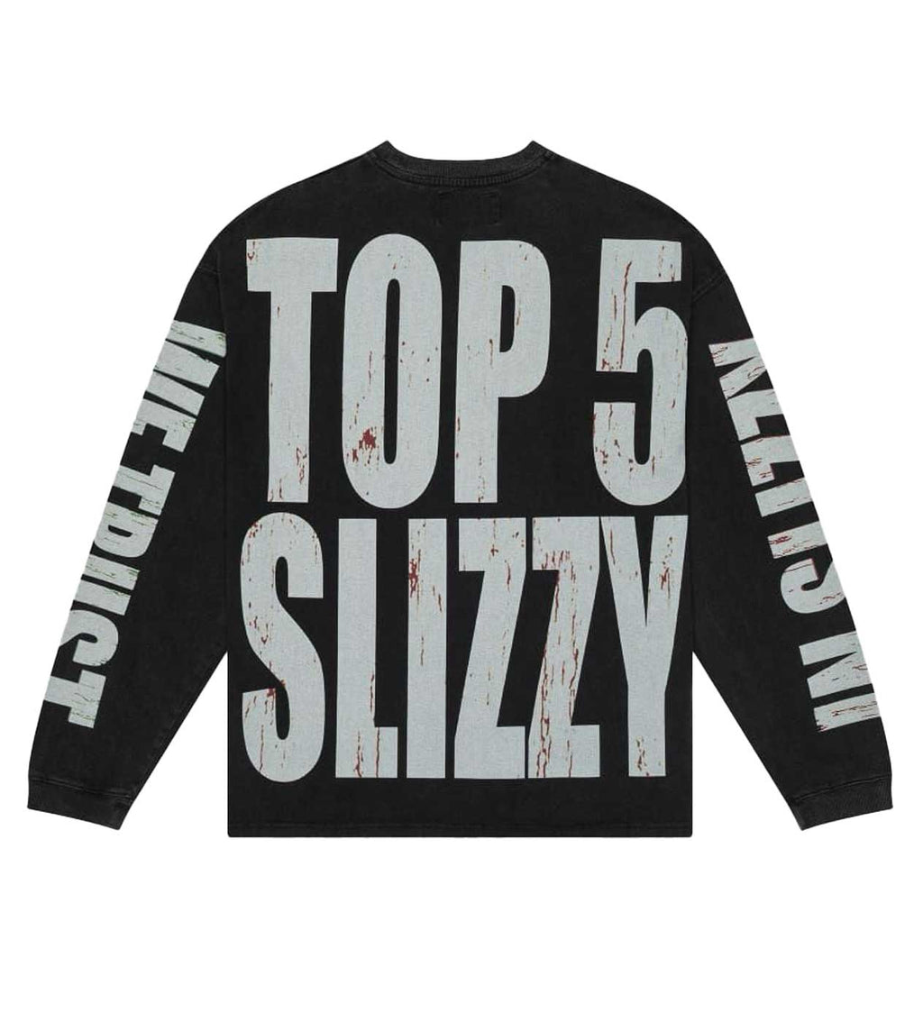 Godspeed Top 5 Slizzy L/S Tee Black Wash